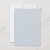 Dusty Blue Minimalist Wedding RSVP Karte (Rückseite)