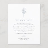 Dusty Blue Minimalistisch Botanicals Wedding Viele (Vorderseite)