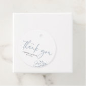 Dusty Blue Minimalistisch Bouquet Wedding Vielen D Geschenkanhänger (Beispiel)