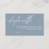 Dusty Blue Minimalistisch Diaper Raffle Enclosure Begleitkarte (Vorderseite)