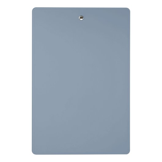 Dusty Blue Minimalistisch Modern Monogram Elegant Mini Klemmbrett (Rückseite)