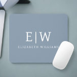 Dusty Blue Minimalistisch Modern Monogram Elegant Mousepad<br><div class="desc">Einführen in unsere Dusty Blue Minimalistisch Modern Monogram Elegant Collection: Erhöhen Sie Ihren Stil mit schlichter Eleganz und zeitlosem Charme. Unsere Kollektion präsentiert minimalistische Designs in einer beruhigenden, staubblauen Farbe, die durch elegante Monogramme nach Ihrem Geschmack ergänzt wird. Von der edlen Schreibwaren bis hin zum vielseitigen Zubehör - jedes Stück...</div>