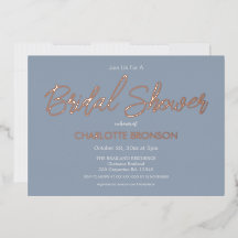 Dusty Blue Minimalistisch Script Brautparty