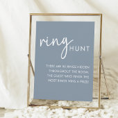 Dusty Blue Minimalistisch Script Duschring Hunt Poster