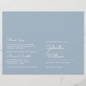 Dusty Blue Minimalistisch Script Wedding (Vorderseite)