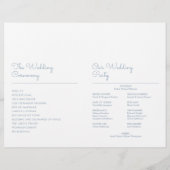 Dusty Blue Minimalistisch Script Wedding (Rückseite)