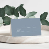 Dusty Blue Minimalistisch Wedding Platzkarte