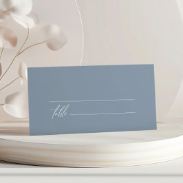 Dusty Blue Minimalistisch Wedding Platzkarte