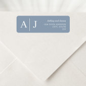 Dusty Blue Minimalistisch Wedding Return Address L