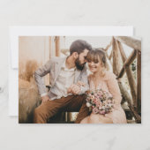 Dusty Blue minimalistisches Skript 6 Fotos Hochzei Einladung (Rückseite)