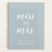 Dusty Blue Miss an Mrs Wedding Planner Planer (Vorderseite)