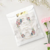 Dusty Blue Misty Rose Blume Gold Christening Geschenktütchen (Versiegelt)