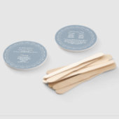 Dusty Blue mit weißem Mandala Wedding Program Fan Fächer (Non-assembled)