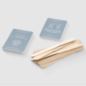 Dusty Blue mit weißem Mandala Wedding Program Fan Fächer (Non-assembled)