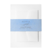 Dusty Blue Modern Boho Wedding Einladungsbanderole (Vorderseite Beispiel)