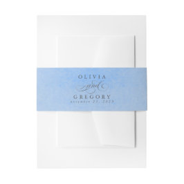 Dusty Blue Modern Boho Wedding Einladungsbanderole