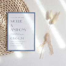 Dusty Blue Modern Deko Wedding