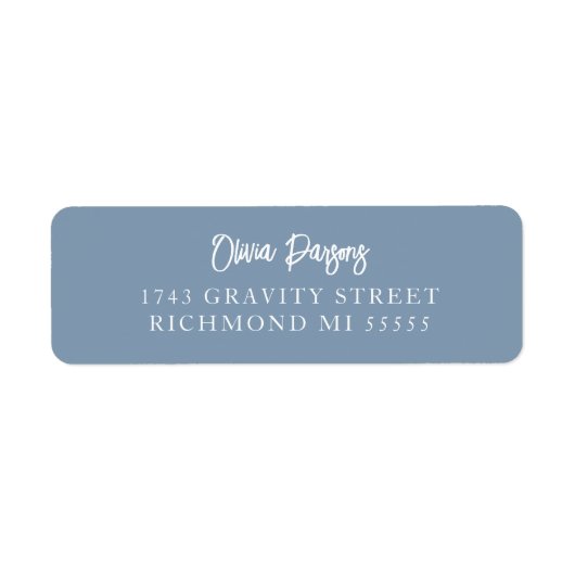 Dusty Blue Modern elegant handgeschriebenes Skript (Vorne)