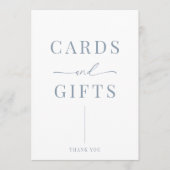 Dusty Blue Modern Elegante Hochzeitskarten - Zeich (Vorderseite)