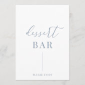 Dusty Blue Modern Elegante Wedding Dessert Bar Sig (Vorderseite)