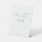 Dusty Blue Modern Elegante Wedding Dessert Bar Sockelschild (Vorderseite)