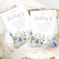Dusty Blue Modern Floral All Seasons Wedding
