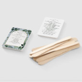 Dusty Blue Modern Greenery Außenhochzeit Fächer (Non-assembled)