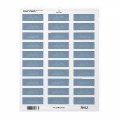 Dusty Blue Modern Minimal Scripted Label (Vorne)