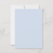 Dusty Blue Modern Minimal Wedding RSVP Card (Rückseite)