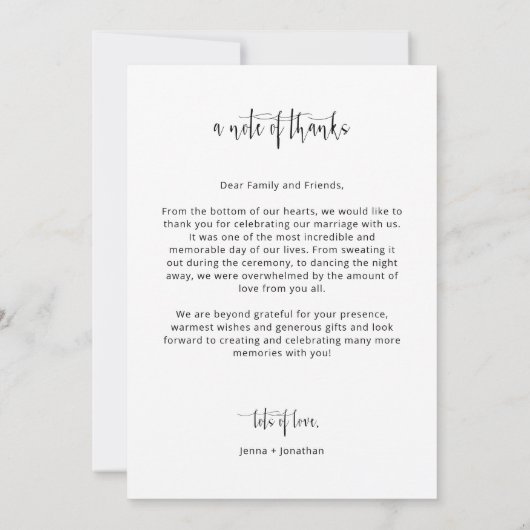 Dusty Blue Modern Minimalistisch Wedding Foto Flat Dankeskarte (Rückseite)