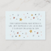 Dusty Blue Modern Rainbow Books für die Babyumschl Visitenkarte (Rückseite)