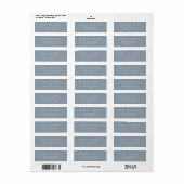 Dusty Blue Modern Return Address Label (Vorne)