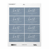 Dusty Blue Modern Script-Rücksendeadresse (Vorne)