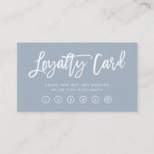 Dusty Blue Modern Script Treuekarte (Vorderseite)
