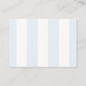 Dusty Blue Modern Stripe Diaper Raffle Ticket Begleitkarte (Rückseite)