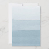 Dusty Blue Modern Watercolor Wedding Einladung (Rückseite)
