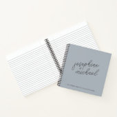 Dusty Blue Modern Wedding Guest Book Notizblock (Innenseite)