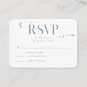 Dusty Blue Modern Wedding RSVP Enclosure Card Begleitkarte (Vorderseite)