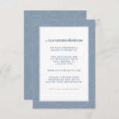 Dusty Blue Modern Wedding Unterkunft Details Begleitkarte (Vorne/Hinten)