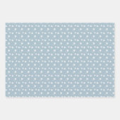 Dusty Blue & Modern White Christmas Tree Geschenkpapier Set (Vorderseite 3)