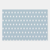 Dusty Blue & Modern White Christmas Tree Geschenkpapier Set (Vorderseite 2)