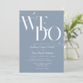 Dusty Blue Modern wir machen Hochzeitseinladung Einladung (Stehend Vorderseite)