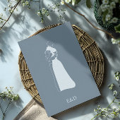 Dusty Blue moderne Handgemälde Couple Wedding Einladung