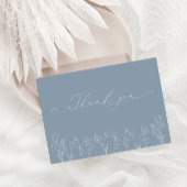 Dusty Blue moderne Hochzeit Danke Card