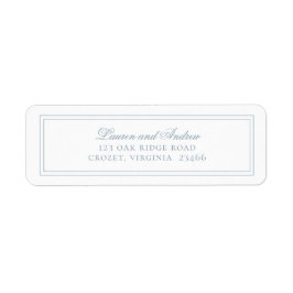 Dusty Blue Moderne Minimalistische Rücksendeadress