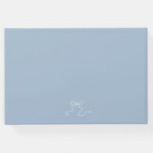 Dusty Blue Monogram Baby Showbook Gästebuch (Rückseite)