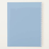 Dusty blue Monogram Personalized Quiet Luxury Planer (Rückseite)