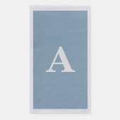 Dusty Blue Monogram Simple Modern Individuelle Nam Serviette (Vorderseite)