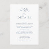 Dusty Blue Monogram Wedding Begleitkarte (Vorderseite)