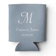 Dusty Blue Monogram Wedding Party favorvor
